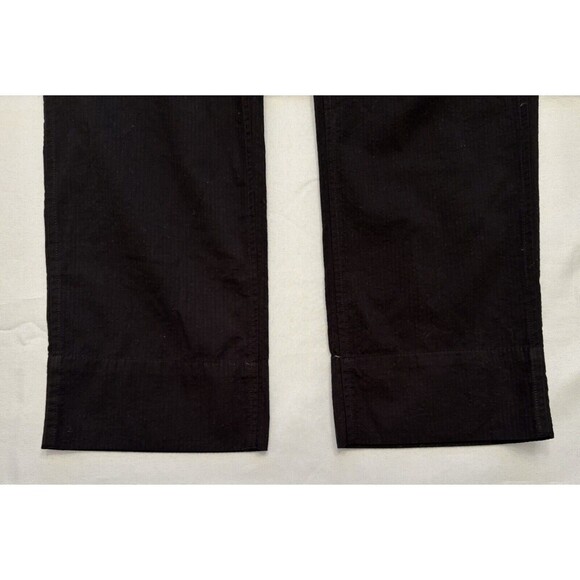 OCEAN+MAIN Black Straight Leg Pants Women Small/Med Drawstring Cotton Casual - Picture 7 of 11